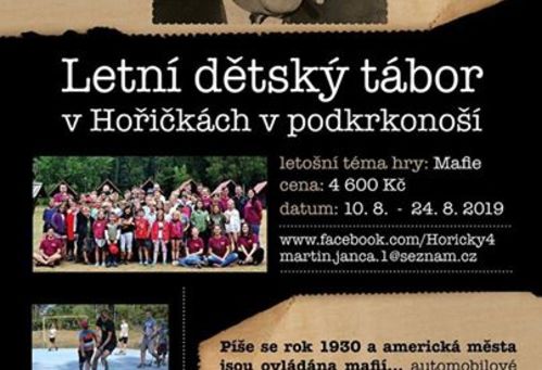 Letní dětský tábor v Hořičkách v Podkrkonoší